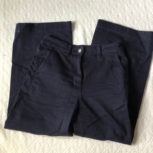 Everlane Wide Leg Crop Pants Navy sz 4